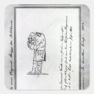 Adesivo Quadrado Mostarda de mistura de Kant, 1801