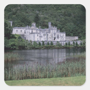 Adesivo Quadrado Mosteiro de Kylemore, Connemara, Condado de Galway