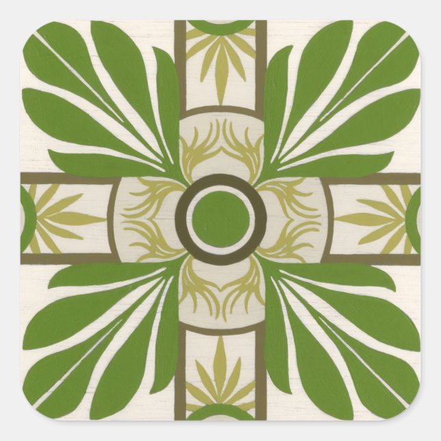 Adesivo Quadrado Motif de Palma Não Embelado I (Frente)