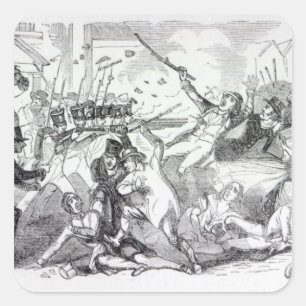 Adesivo Quadrado Motim do lote da tomada em Preston