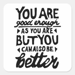 Adesivo Quadrado Motivação Cotação Lino Impressão