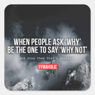 Adesivo Quadrado Motivação de Gym de Workout de malhação