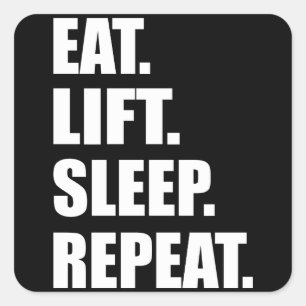 Adesivo Quadrado Motivação de Gym de Workout de malhação