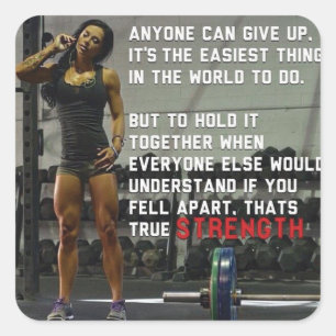 Adesivo Quadrado Motivação de malhação e Gym