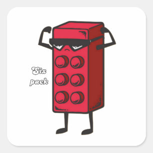 Adesivo Quadrado Motivação de seis pacotes