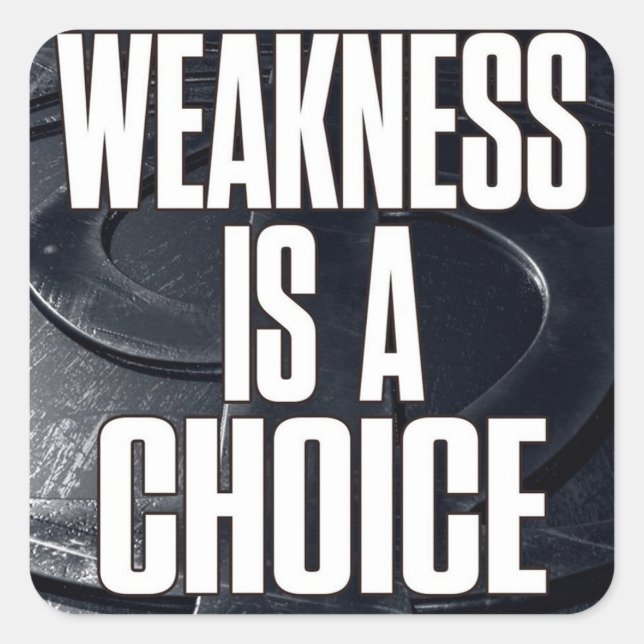 Adesivo Quadrado Motivação de Workout de Gym de Construção de Porme (Frente)