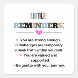 Adesivo Quadrado Motivação Inspiracional Oferece pequenos lembretes