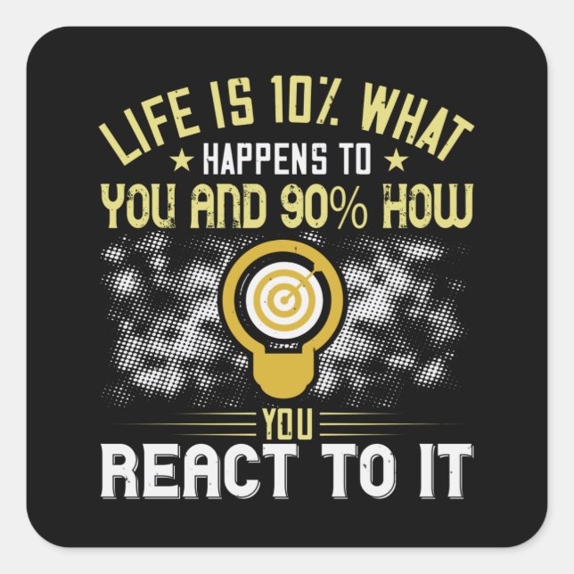 Adesivo Quadrado Motivação - Não Se Você For Atacado (Frente)