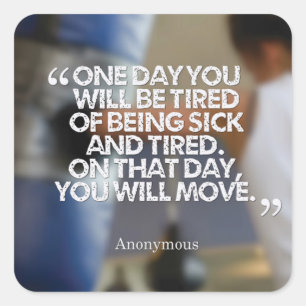 Adesivo Quadrado Motivação para a saúde e a Malhação