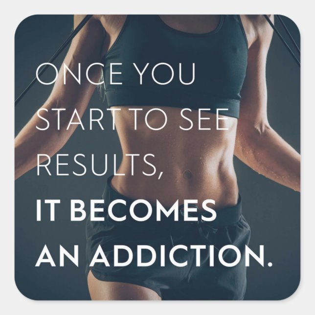 Adesivo Quadrado Motivação Para As Mulheres - Resultados - Preparaç (Frente)