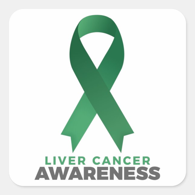 Adesivo Quadrado Motivational Liver Cancer Awareness quotes sayings (Frente)