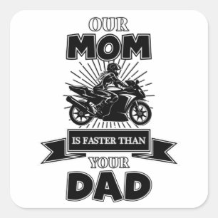 Adesivo Quadrado Motocicleta Biker Funny Vintage Ideia de