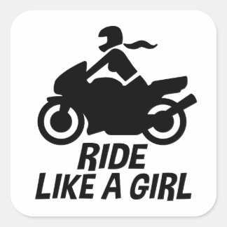 Adesivo Quadrado Motocicletas Meninas