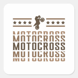 Adesivo Quadrado Motocross Bike Motocycle Dirt Engraçada Ideia De