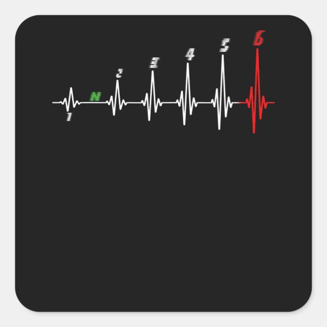 Adesivo Quadrado Motocross de bicicleta de velocidade de pulsação d (Frente)