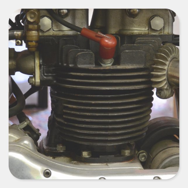 Adesivo Quadrado Motor BSA A7 (Frente)