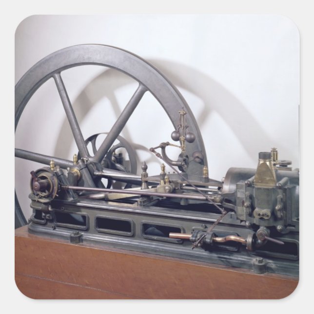 Adesivo Quadrado Motor de combustão interna (Frente)