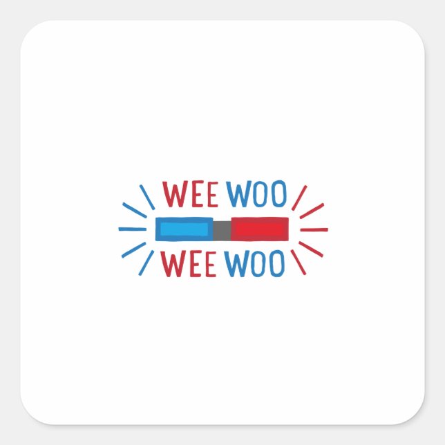 Adesivo Quadrado Motor de Fogo Ambulante da Polícia (Frente)