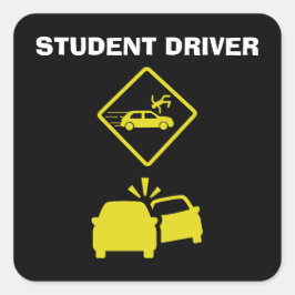 ADESIVO QUADRADO MOTORISTA DE ESTUDANTES - AMARELO DE CRASH
