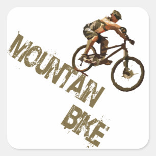 Adesivo Quadrado Mountain bike