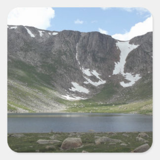 Adesivo Quadrado Mountain Lake no Monte Evans no Colorado