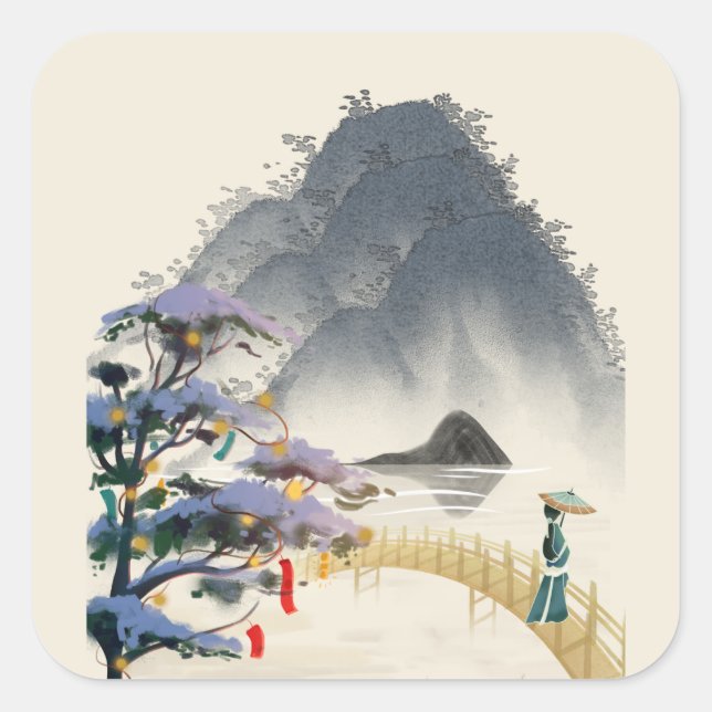 Adesivo Quadrado Mountains (Frente)