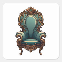 Móveis Antigos, Estilo de Cartoon, Cadeira Antica