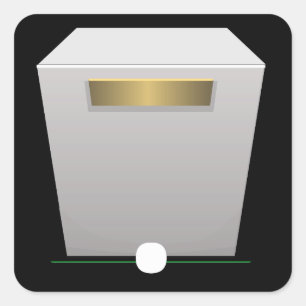 Adesivo Quadrado Móveis leves pedestal de museu branco lateral