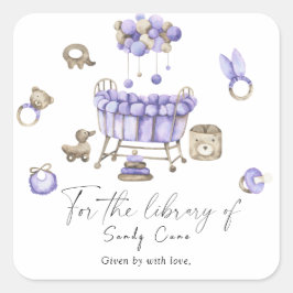 Adesivo Quadrado Móvel de berçário - Para a biblioteca de