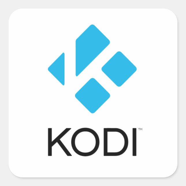 Adesivo Quadrado Movido por Kodi Stickers (Frente)