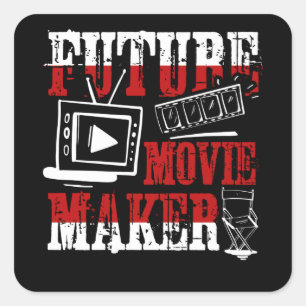 Adesivo Quadrado Movie Maker Futuro