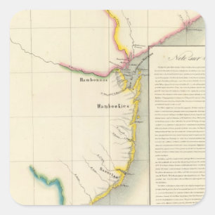 Adesivo Quadrado Mozambique, África do Sul 52