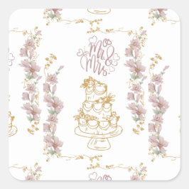 Adesivo Quadrado mr e mrs