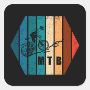 Adesivo Quadrado MTB de bicicleta de montanha