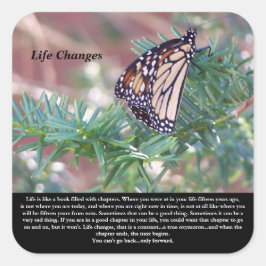 Adesivo Quadrado Mudanças de vida de presentes inspiracionais