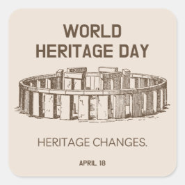 Adesivo Quadrado Mudanças no Patrimônio Mundial 2023