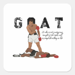 Adesivo Quadrado Muhammad Ali 