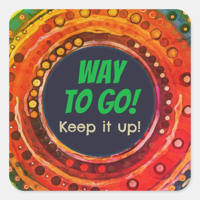 Adesivo Quadrado Muito divertido Professor Colorido (Frente)