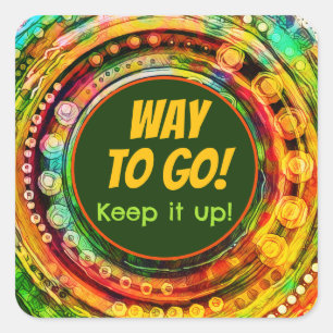 Adesivo Quadrado Muito divertido Professor Colorido