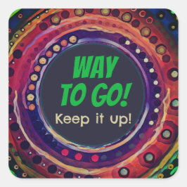 Adesivo Quadrado Muito divertido Professor Colorido