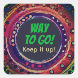 Adesivo Quadrado Muito divertido Professor Colorido