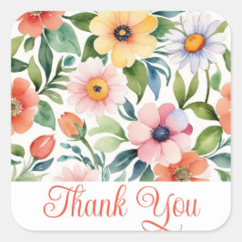 Adesivo Quadrado Muito obrigado.