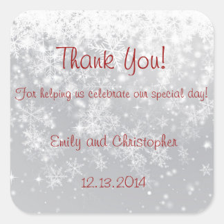 Adesivo Quadrado Muito obrigado.