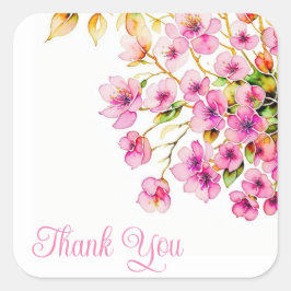 Adesivo Quadrado Muito obrigado.