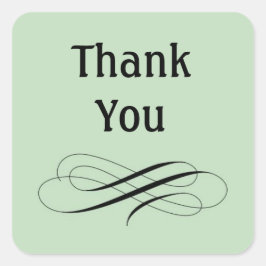 Adesivo Quadrado Muito obrigado.