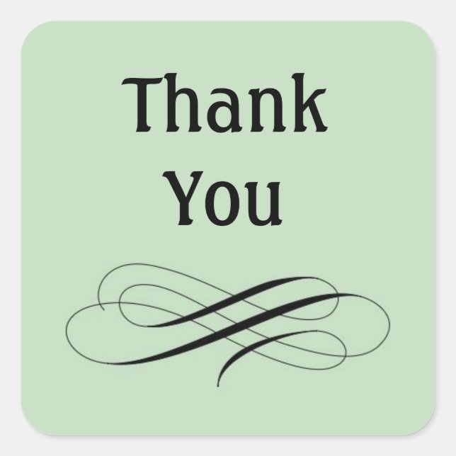 Adesivo Quadrado Muito obrigado. (Frente)