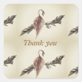 Adesivo Quadrado Muito obrigado.