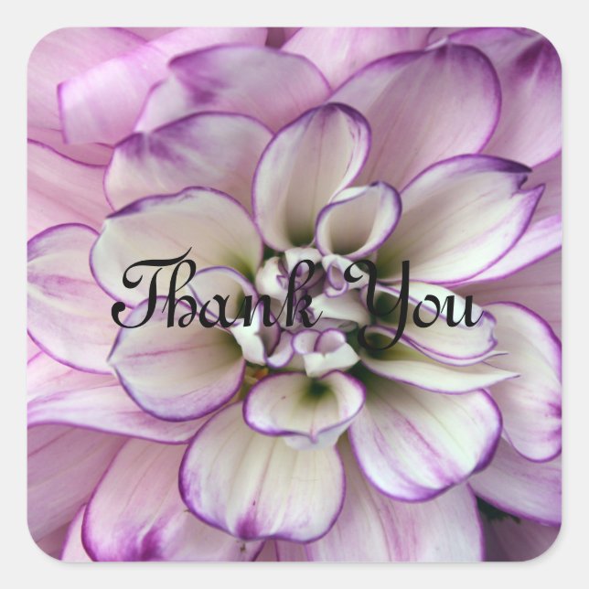 Adesivo Quadrado Muito obrigado. (Frente)