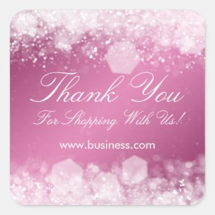 Adesivo Quadrado Muito Obrigado, Espontando Rosa Noturna