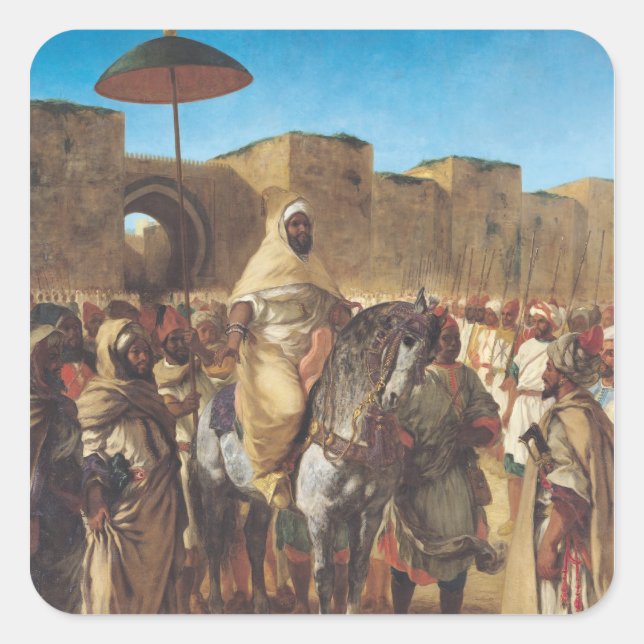 Adesivo Quadrado Muley Abd-ar-Rhaman , O Sultão de Marrocos (Frente)